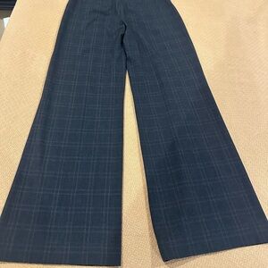 CAbi Black wide leg Plaid Trousers